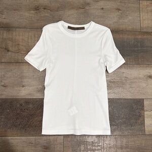 Enza Costa supima cotton t shirt in white